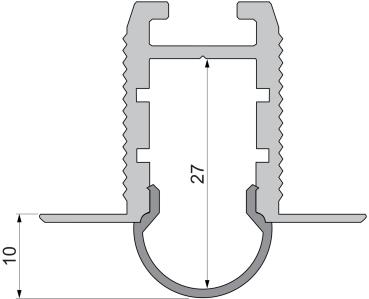 Preview: Profil Endkappe - Endkappe R-ET-03-10 Set 2 Stk, Grau