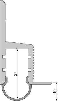 Preview: Profil Endkappe - Endkappe R-EL-03-10 Set 2 Stk, Grau