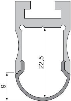 Preview: Profil Endkappe - Endkappe R-AU-03-12 Set 2 Stk, Grau