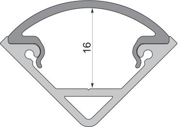 Preview: Profil Endkappe - Endkappe R-AV-05-12 Set 2 Stk, Silber