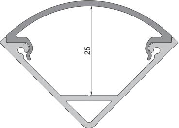 Preview: Profil Endkappe - Endkappe R-AV-05-15 Set 2 Stk, Silber