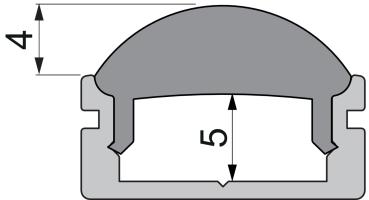 Preview: Profil Endkappe - Endkappe L-AU-01-10 Set 2 Stk, Grau