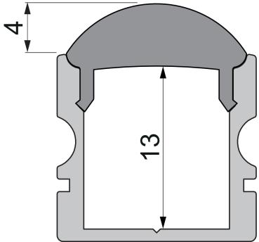 Preview: Profil Endkappe - Endkappe L-AU-02-10 Set 2 Stk, Grau