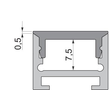 Preview: Profil Endkappe - Endkappe P-AU-10-12 Set 2 Stk, Silber