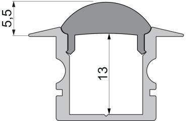 Preview: Profil Endkappe - Endkappe L-ET-02-10 Set 2 Stk, Grau