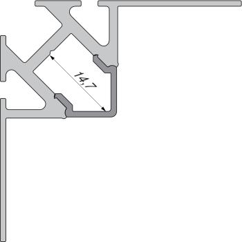 Preview: Profil Endkappe - Endkappe E-EV-01-08 Set 2 Stk, Grau