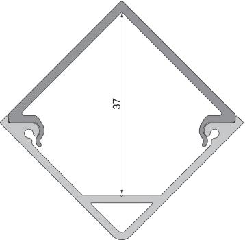 Preview: Profil Endkappe - Endkappe E-AV-05-15 Set 2 Stk, Silber
