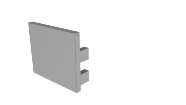 Profil Endkappe - Endkappe I-AU-05-15 Set 2 Stk, Grau