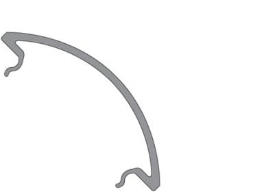 Preview: Profil Abdeckung - Abdeckung R-05-15, 2m, milchig