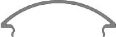 Profil Abdeckung - Abdeckung R-05-25, 3m, milchig
