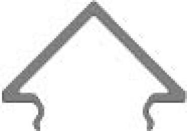 Profil Abdeckung - Abdeckung E-05-12, 3m, milchig