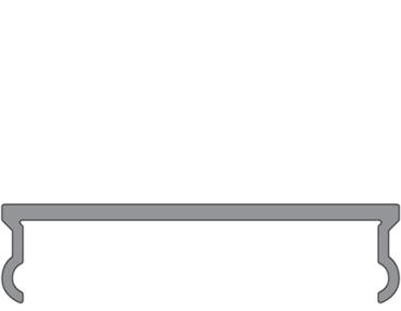 Preview: Profil Abdeckung - Abdeckung P-01-36, 3m, milchig