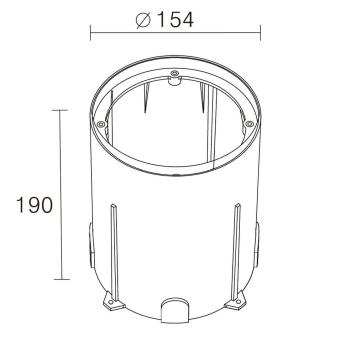 Preview: InGround mounting pot L