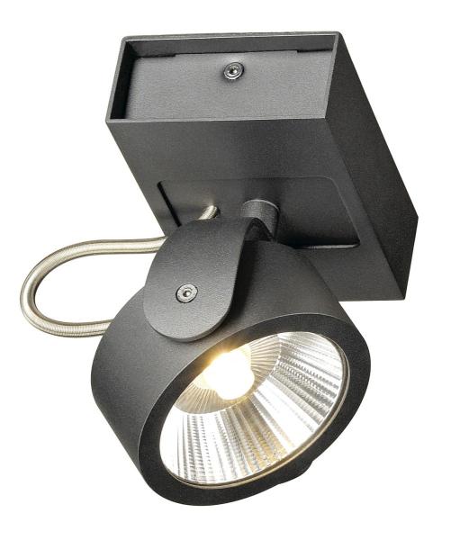 KALU, Wand- und Deckenleuchte, einflammig, LED, 3000 K, schwarz, 60°