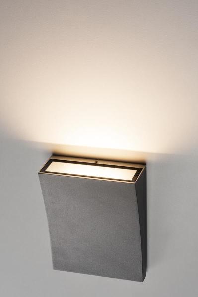 DELWA, Outdoor Wandleuchte, 3000 K, 100°, anthrazit, IP44