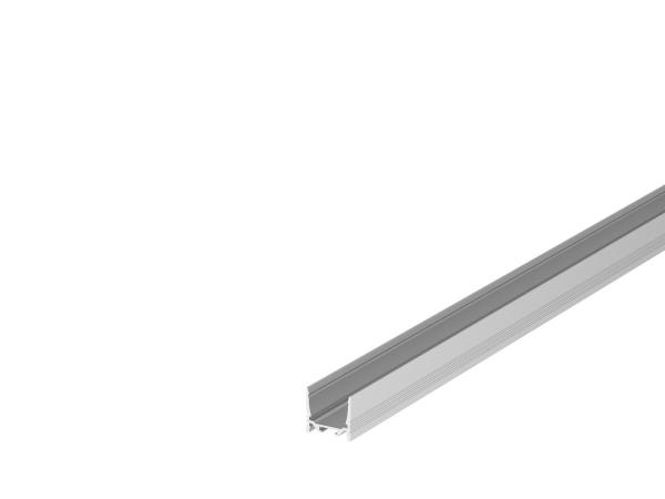 GRAZIA 20, Aufbauprofil, LED, standard, gerillt, 3 m, aluminium