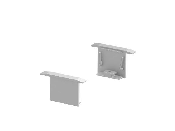 ENDKAPPEN, für GRAZIA 20 Einbauprofil, 2 Stück, aluminium