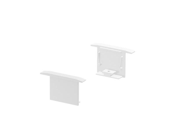 ENDKAPPEN, für GRAZIA 20 Einbauprofil, 2 Stück, weiß
