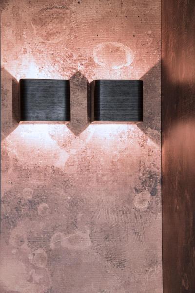 MANA, Leuchtenschirm, Holz, grau/braun, L/H/T 12/10/9 cm