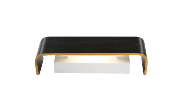 MANA, Leuchtenschirm, Holz, grau/braun, L/H/T 29/9,5/7 cm