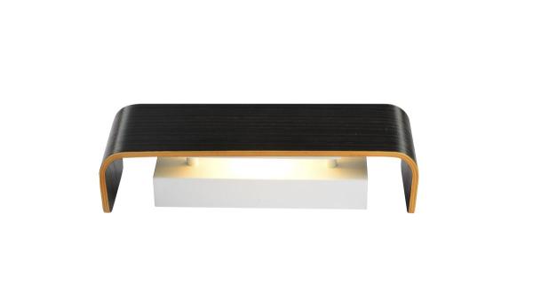 MANA, Leuchtenschirm, Holz, grau/braun, L/H/T 29/9,5/7 cm