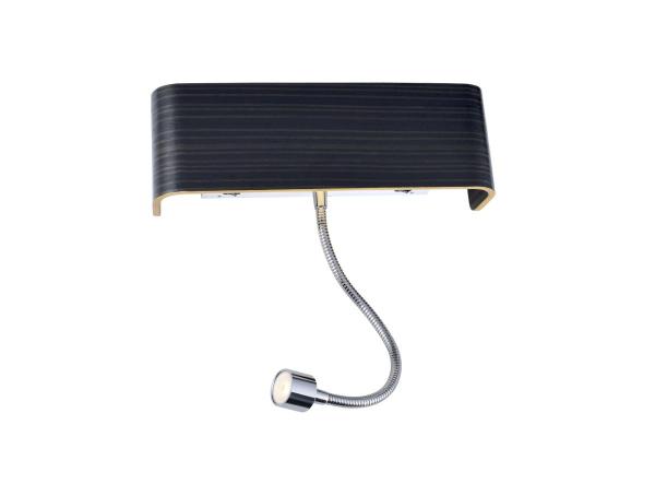 MANA, Leuchtenschirm, Holz, grau/braun, L/H/T 29/9,5/7 cm