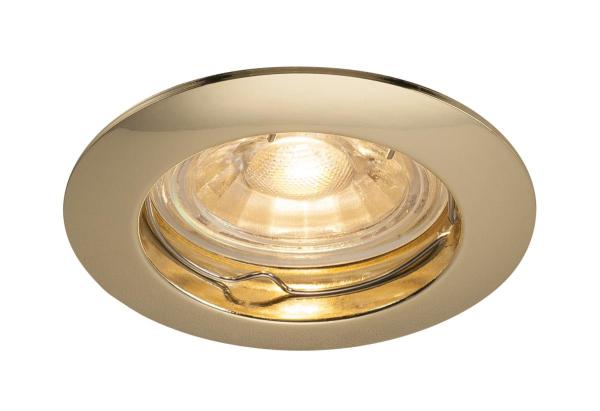 PIKA, Deckeneinbauleuchte, QPAR51, starr, messing, max. 50 W