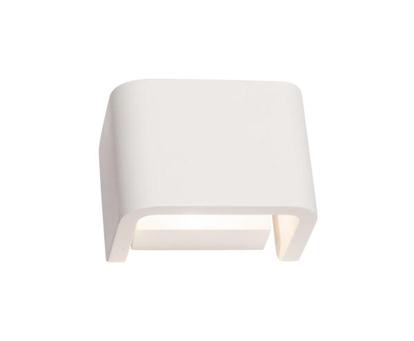 MANA, Leuchtenschirm, B/H/T 13,5/10/9,9 cm, Gips, weiß