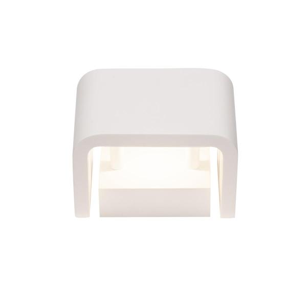 MANA, Leuchtenschirm, B/H/T 13,5/10/9,9 cm, Gips, weiß