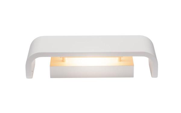 MANA, Leuchtenschirm B/H/T 30,9/9,5/7,4 cm, Gips, weiß