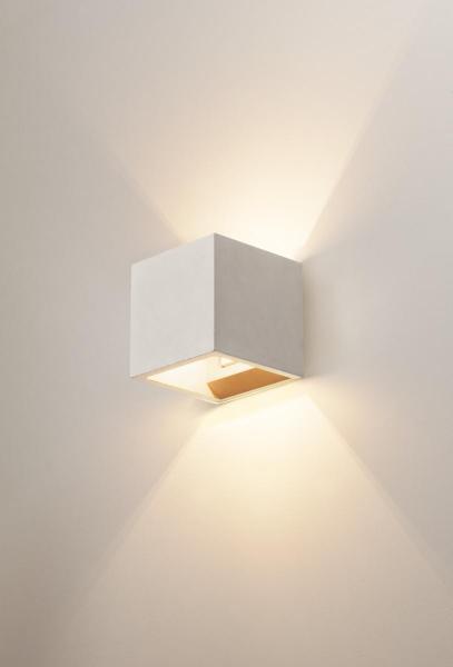 SOLID CUBE, Wandleuchte, QT14, grau, max. 25 W