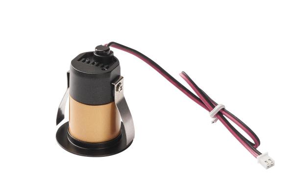 HORN MINI, Deckeneinbauleuchte, LED, 3000 K, schwarz/gold, 12°