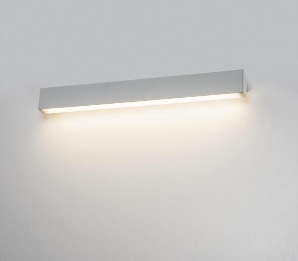 L-LINE 60, Wand- und Deckenleuchte, IP44, 3000 K,silber