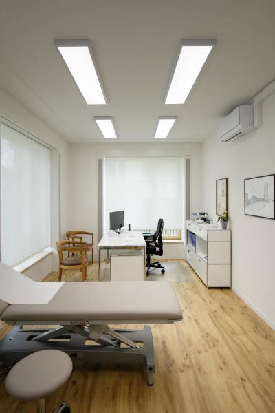 PANEL, 1200x300 mm LED Indoor Deckenaufbauleuchte,4000 K, silbergrau