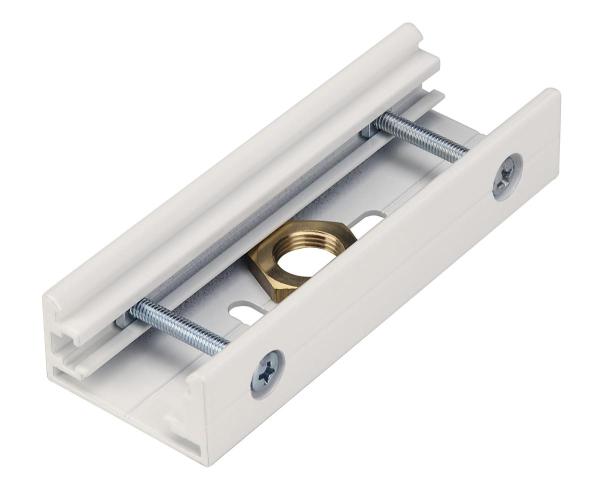 STOSSSTELLENVERBINDER, für EUTRAC Hochvolt 3Phasen-Aufbauschiene, M13-Gewinde, weiß