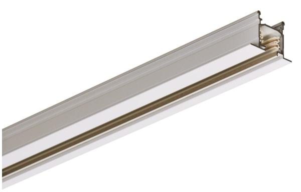 EUTRAC 3PHASEN-EINBAUSCHIENE, Hochvoltschiene, weiß, 3 m