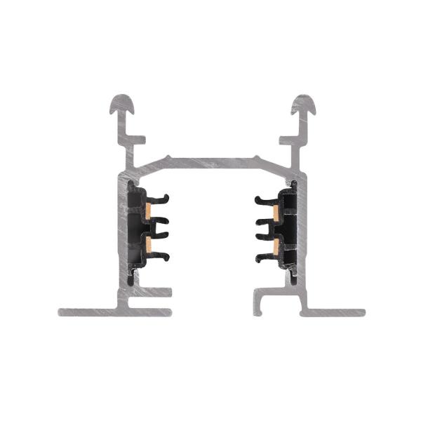 EUTRAC 3PHASEN-EINBAUSCHIENE, Hochvoltschiene, weiß, 3 m