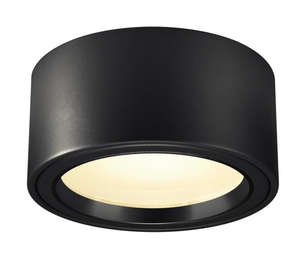 FERA 25, LED Indoor Deckenaufbauleuchte, schwarz, 3000 K, 100°