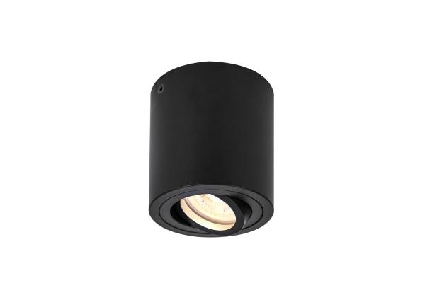 TRILEDO, Indoor Deckenaufbauleuchte, QPAR51, schwarz, max 10 W, rund