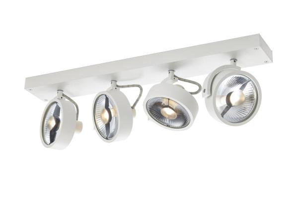 KALU, Indoor Wand- und Deckenaufbauleuchte, quad, QPAR111, weiß, 4x75 W