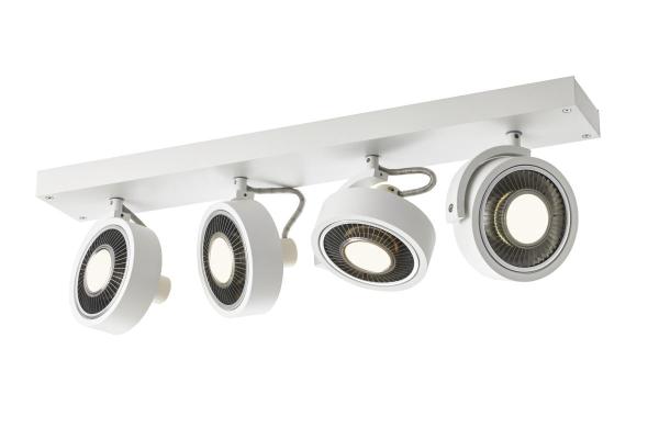 KALU, Indoor Wand- und Deckenaufbauleuchte, quad, QPAR111, weiß, 4x75 W