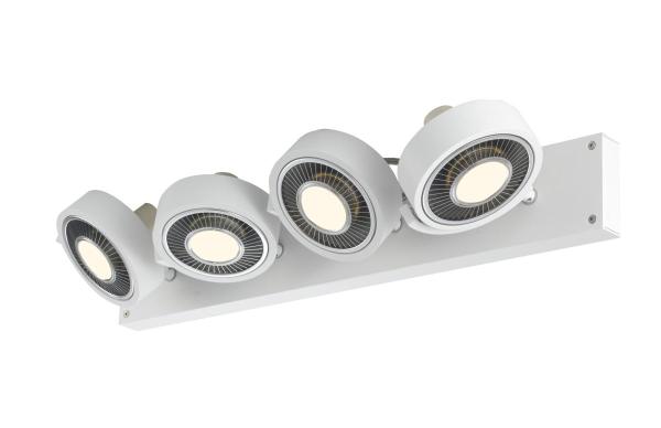 KALU, Indoor Wand- und Deckenaufbauleuchte, quad, QPAR111, weiß, 4x75 W