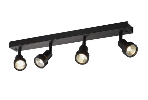 PURI, Indoor Wand- und Deckenaufbauleuchte, quad, QPAR51, schwarz, 4x50 W