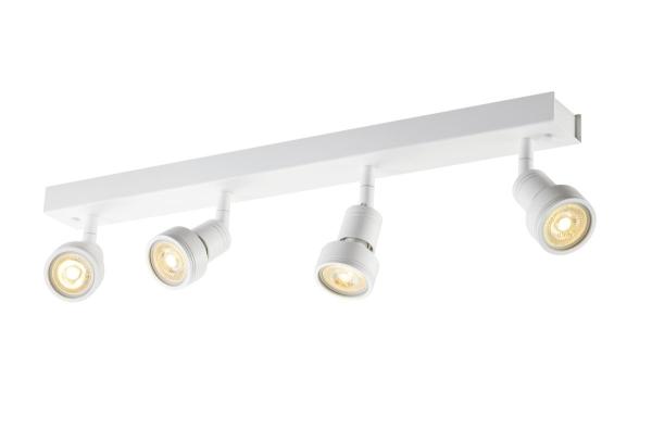 PURI, Indoor Wand- und Deckenaufbauleuchte, quad, QPAR51, weiß, 4x50 W