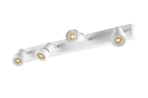 PURI, Indoor Wand- und Deckenaufbauleuchte, quad, QPAR51, weiß, 4x50 W