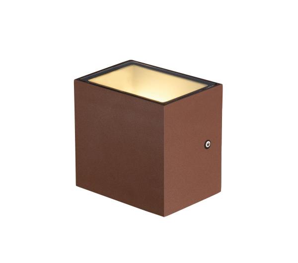SITRA S, LED Outdoor Wand- und Deckenaufbauleuchte, rost farbend, IP65, 3000 K, 10 W