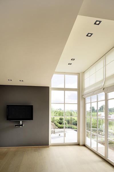 PATTA-I, LED Outdoor Deckeneinbauleuchte, eckig DL IP65 schwarz 1800-3000 K