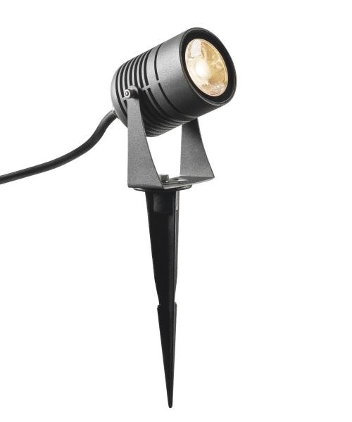 LED SPIKE, LED Outdoor Erdspießleuchte, anthrazit, IP55, 3000 K, 40°
