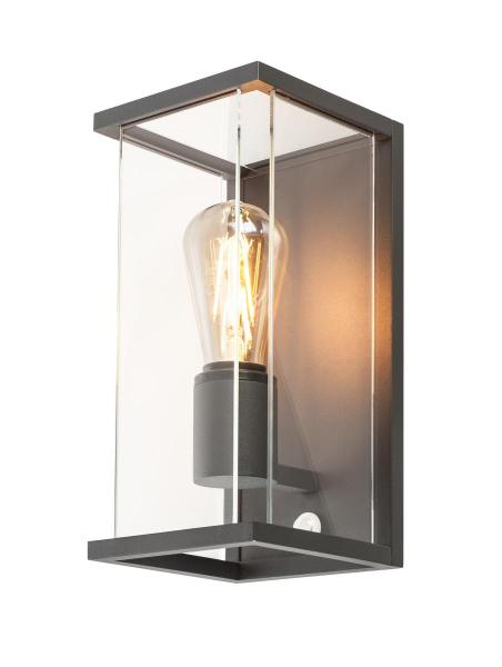 QUADRULO SENSOR, E27 Outdoor Wandaufbauleuchte anthrazit inklusive Sensor