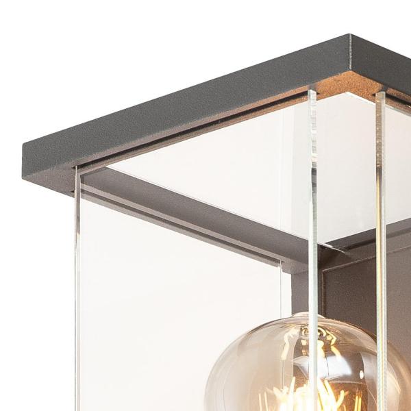 QUADRULO, E27 Outdoor Wandaufbauleuchte anthrazit